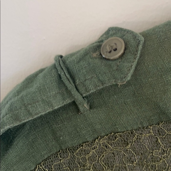 COPY - Free People olive/ army green button down blouse - Picture 6 of 7